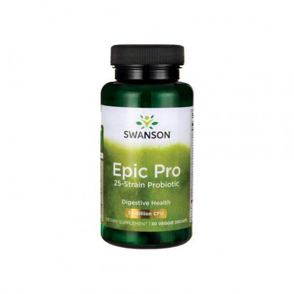 Swanson Epic Pro 25 Strain Probiotic 30 Vcaps Dose